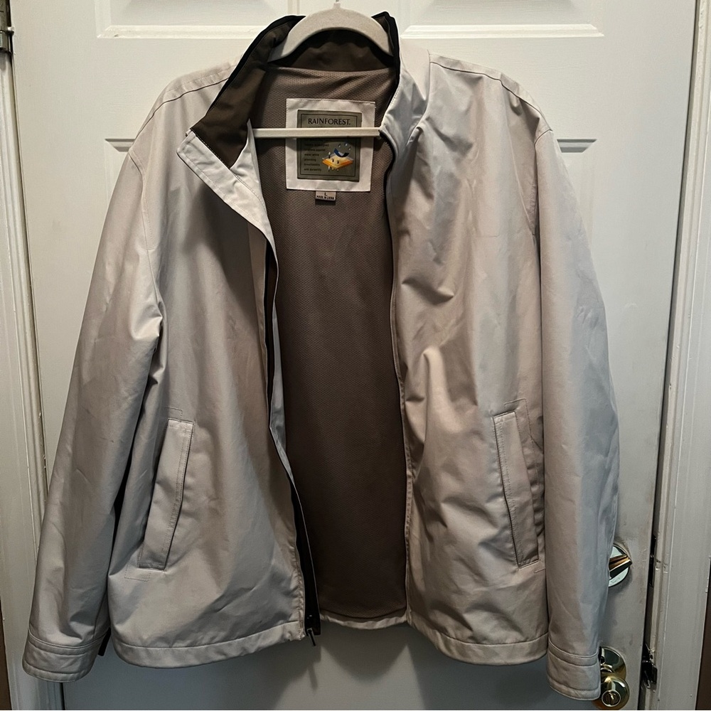 Rainforest Beige Lightweight Jacket With Stand-Up… - image 1